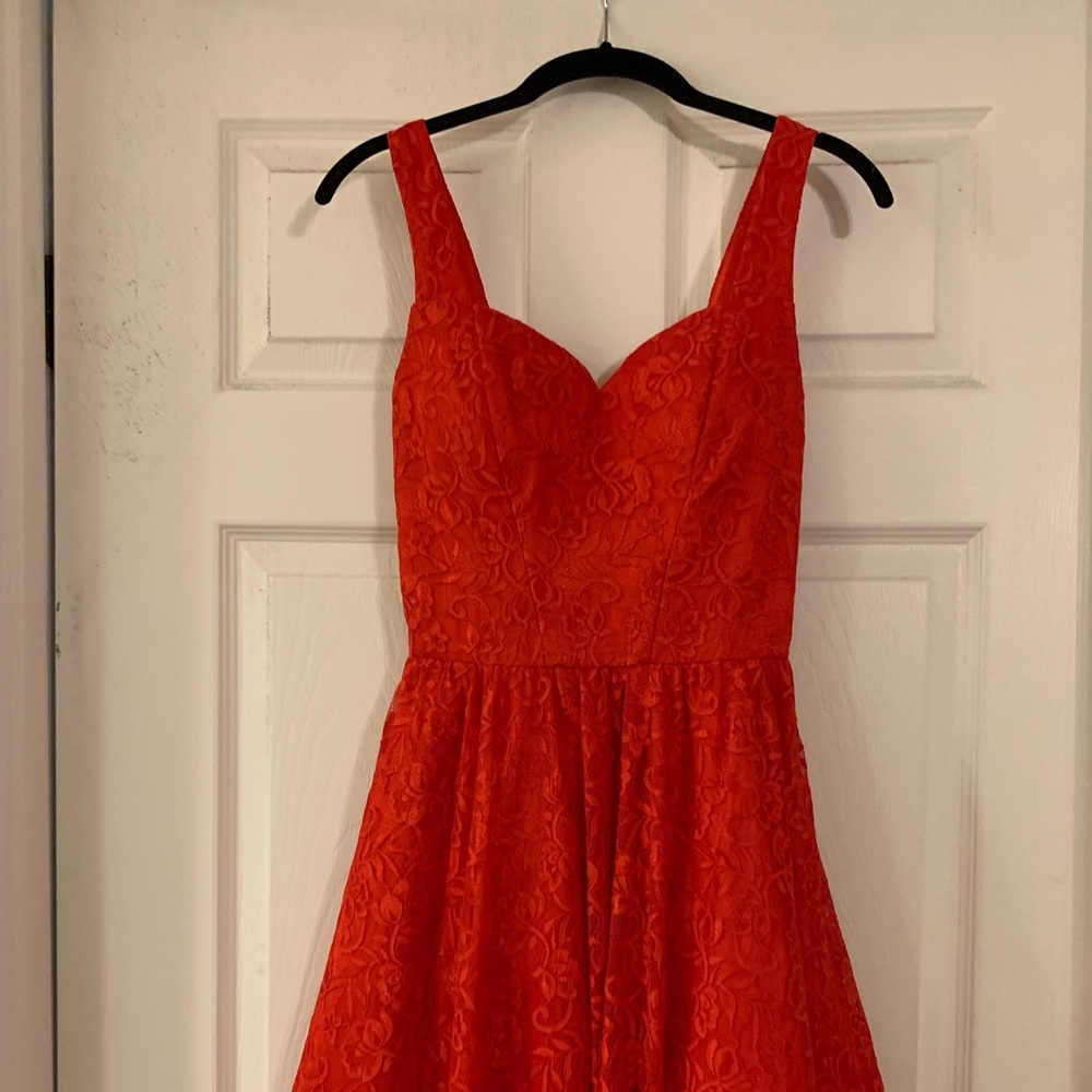 Red sweetheart dress